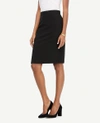 Ann Taylor Petite Seasonless Stretch Flounce Back Pencil Skirt In Black