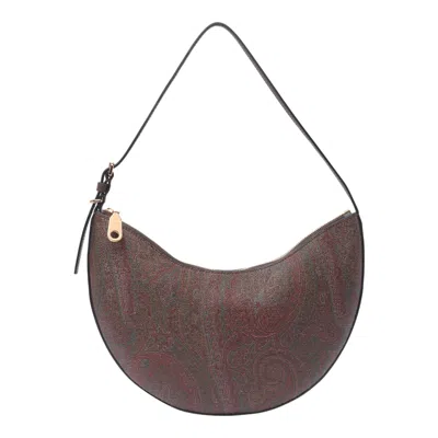 Etro Medium Essential Hobo Bag In Brown