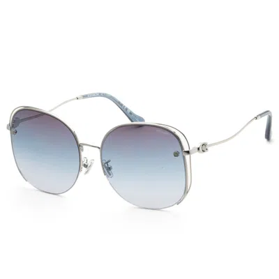Coach Women's 60mm Shiny Silver Sunglasses