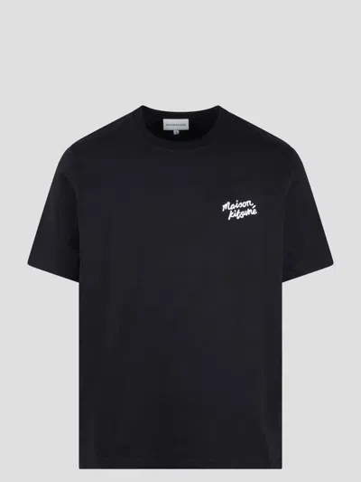 Maison Kitsuné Handwriting Comfort T-shirt In Black/white