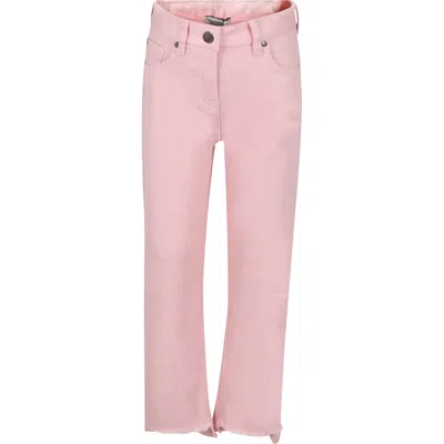 Stella Mccartney Kids' Pink Jeans For Girl With Logo