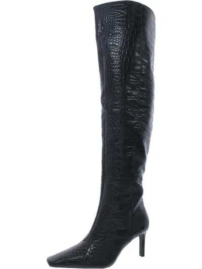 Mng Womens Leather Over-the-knee Boots In Multi