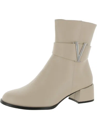 Vaila Cadence Womens Leather Booties In Beige
