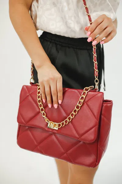 Alba Handbag Blair Quilted Handbag In Cranberry In Pink