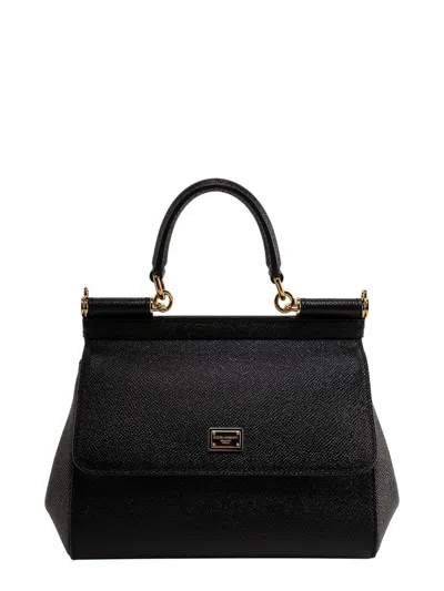 Dolce & Gabbana Kim Dolce&gabbana - Sicily Leather Handbag In Black
