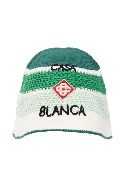 Casablanca Logo Embroidered Knitted Hat In Multi