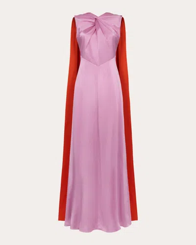 Roksanda Women's Amanita Cape Dress In Pink