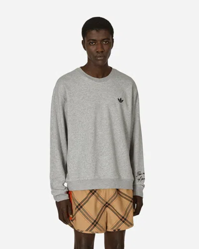 Adidas Originals Wales Bonner Crewneck Sweatshirt Medium In Grey