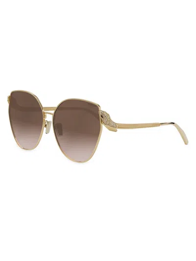 Bvlgari Serpenti Butterfly Sunglasses In Gold Light Brown Gradient