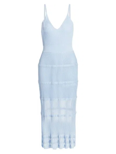 Milly Women's Cami Sheer Skirt Midi-dress In Light Blue