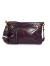 Isabel Marant Women's Nessah Patent Leather Shoulder Bag In Dark Plum