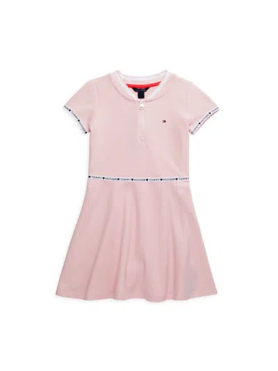 Tommy Hilfiger Kids' Little Girl's Logo Tape Dress In Rose Shadow