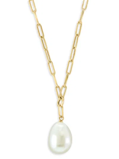 Effy Women's 14k Yellow Gold & 13-16mm Freshwater Pearl Pendant Necklace