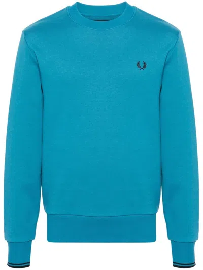 Fred Perry Fp Crew Neck Sweatshirt Clothing In Blue