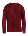 Roberto Collina Man Sweater Burgundy Size 40 Baby Alpaca Wool, Nylon, Wool In Red