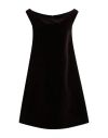 Aspesi Woman Short Dress Black Size 6 Polyamide In Dark Brown