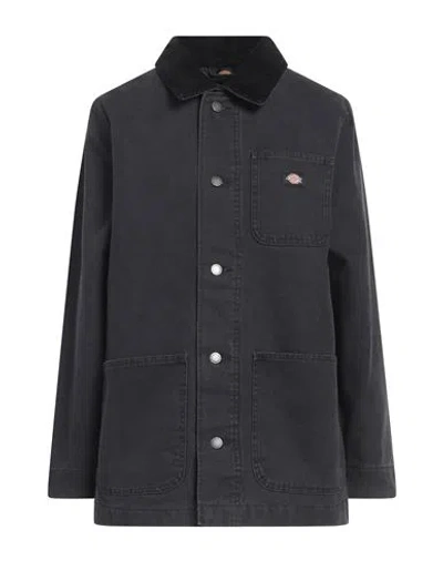Dickies Button-front Cotton Jacket In Black