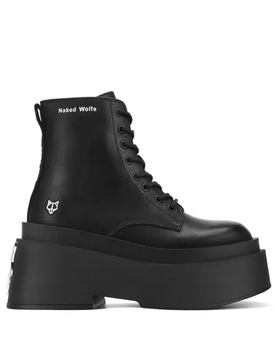 Naked Wolfe Women's Saturn Black Combat Boots