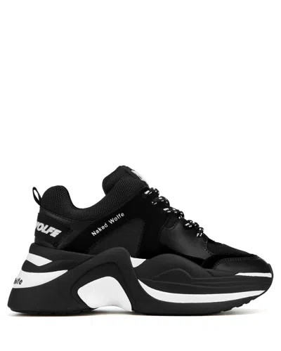Naked Wolfe Women's Track Double Black Low Top Sneakers