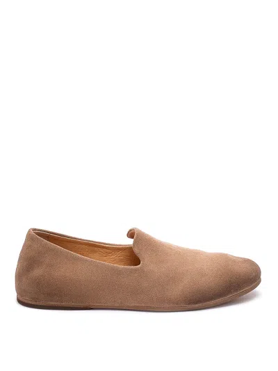 Marsèll Round-toe Suede Loafers In Beige
