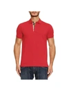 Burberry Red Eddie Polo In Red