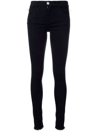 Alyx Form-fitting Black Denim Skinny Jeans With Rear Zippers For Women