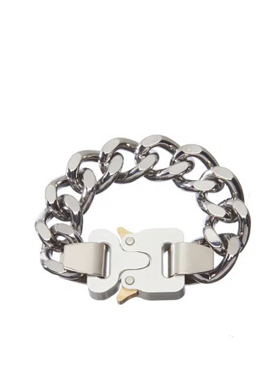 Alyx Men's Silver Chain Bracelet With Buckle In Gray