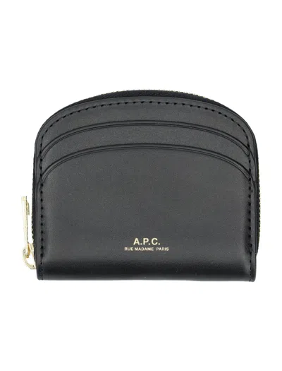 Apc Black Compact Leather Wallet For Women | Ss24 Fashion Accessory