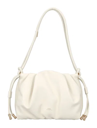 Apc Eco Leather Ninon Shoulder Handbag In White