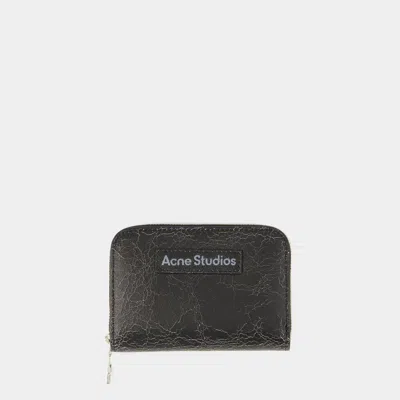 Acne Studios Acite Crackle Wallet In Black