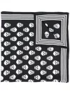 Alexander Mcqueen Mini Skull Print Scarf In Black
