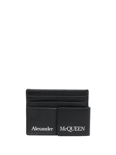 Alexander Mcqueen Logo Card Holder In Black