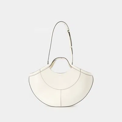 Alexander Mcqueen Cove Leather Tote Bag In White