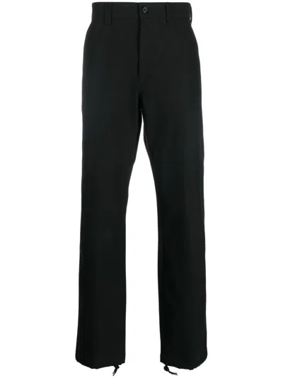 Alexander Mcqueen Men's Black Cotton Workwear Sailor Trousers For Ss23