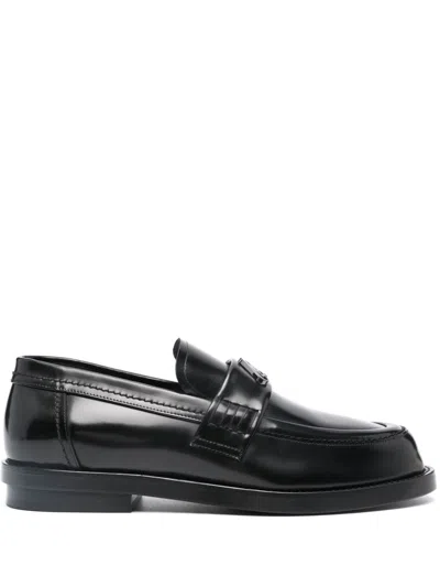 Alexander Mcqueen Men's Black Leather Loafers For Ss24