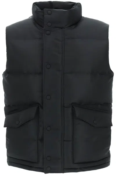 Alexander Mcqueen Men's Black Puffer Field Vest For Fw23