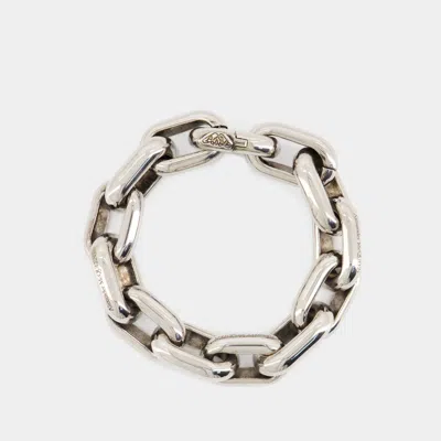 Alexander Mcqueen Peak Chain Bracelet In Metallic