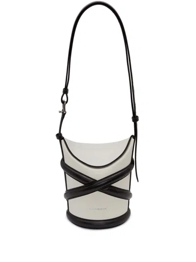 Alexander Mcqueen The Curve Small Shoulder Bag In White