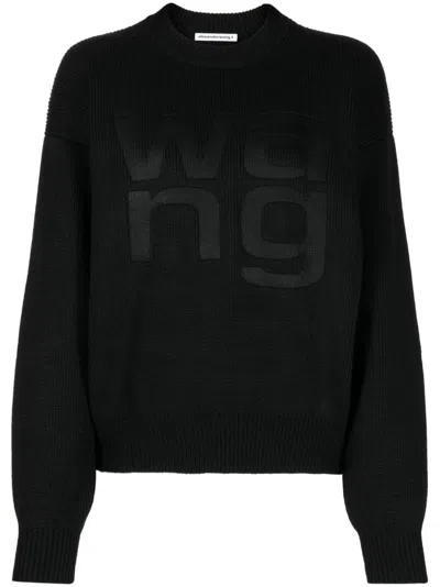 Alexander Wang Wang Logo Jumper In Black