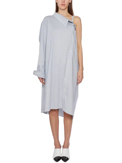 Ambush Blue Oversize Shirt With Front And Back Buttons For Women In Light Blue