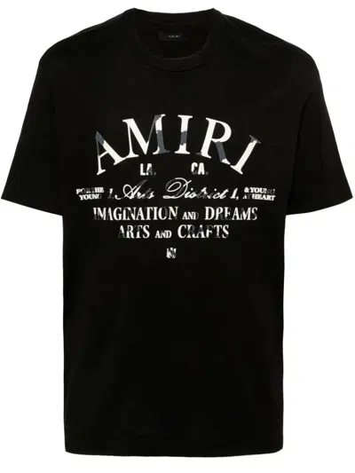 Amiri Men's Distressed Arts District T-shirt In Black