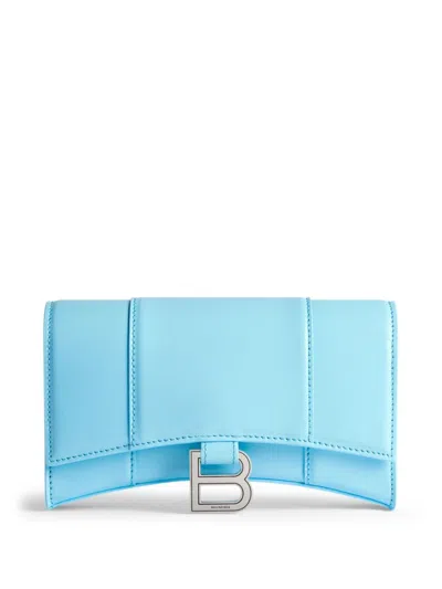 Balenciaga Hourglass Wallet-on-chain In Blue