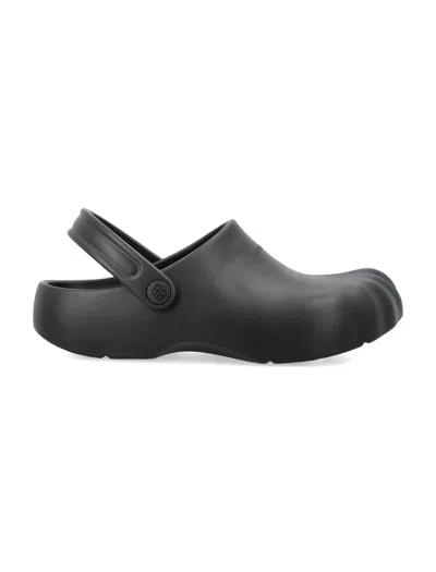 Balenciaga Men's 5-finger Black Clog Sandals For Ss24