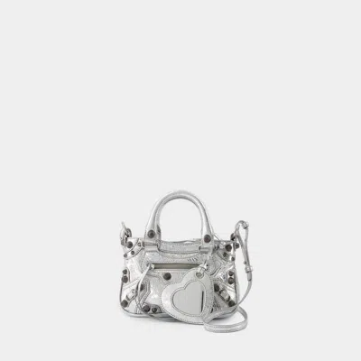 Balenciaga Neo Cagole Tote Handbag Mini Crossbody In Grey