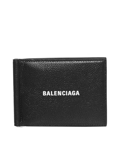 Balenciaga Slim Black And White Credit Card Holder For Men
