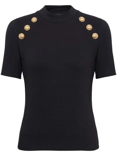Balmain Black Sweater With Buttons