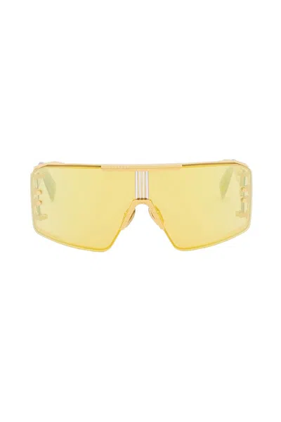 Balmain Fall/winter 2023 Fashion Must-have: Designer Le Masque Sunglasses For Women In Yellow