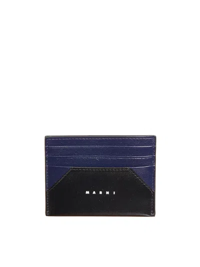 Marni Blue Bicolored Men's Leather Wallet By