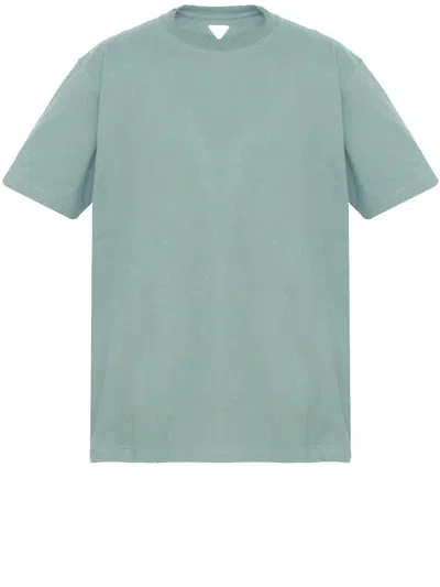Bottega Veneta Dark Green Cotton Crewneck T-shirt For Men