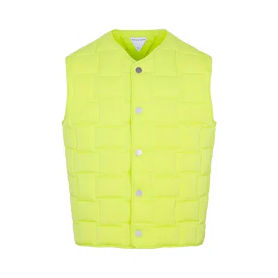 Bottega Veneta Green Gilet Vest In Yellow